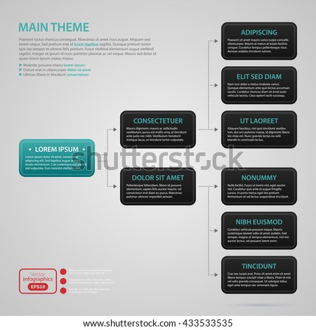 Modern Web Design Template With Complex Organization Chart Strict Corporate Business Style Complex Organizational Chart Template