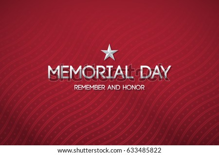 Red patriotic background for Memorial day