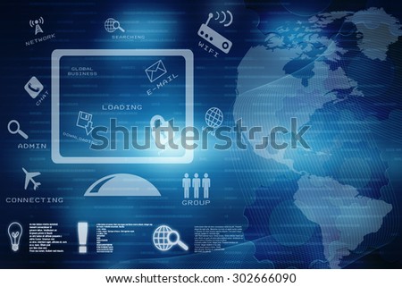 2d abstract business or computer networking concept