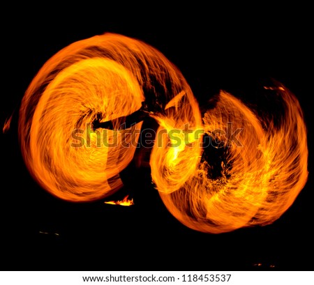 Burning Man Orange Flames