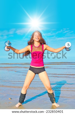 Sports Outside Workout on a Beach