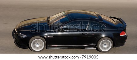 Black car isolated of  \
