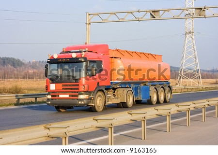 tanker truck on industrial road of my \