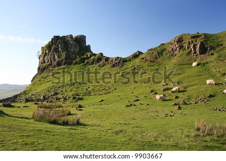 'Castle Ewen' in the Fairy Glen, Isle of Skye