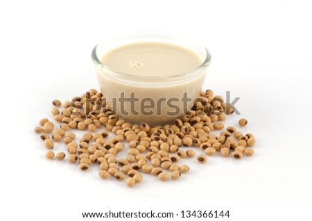 Soybeans and soy milk i.(Glycine max (L.) Merr.) Stok fotoğraf © 