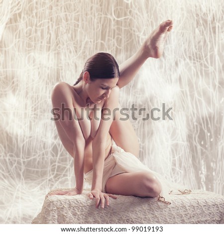 Beautiful meditating woman/ Yoga