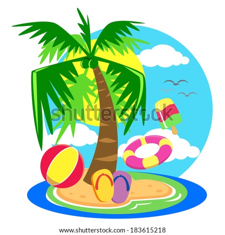 Island Stock Vector Illustration 183615218 : Shutterstock