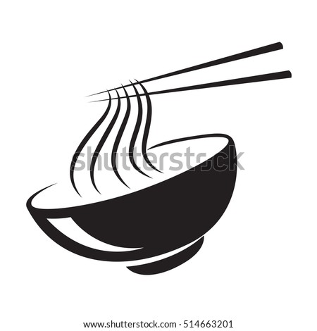 icon black noodle, vector