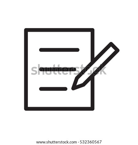 icon write for website, vector