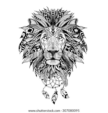 Lion Tattoo Free Vector | 123Freevectors