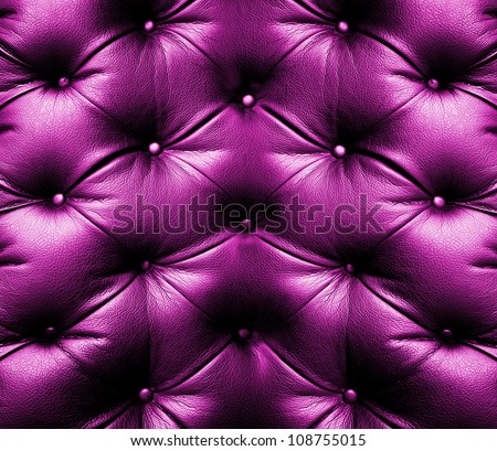 purple leather texture of sofa closeup shot