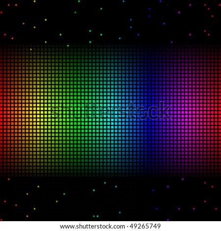Mosaic Rainbow Background Made Of Brightly Colored Squares Stock Vector ...