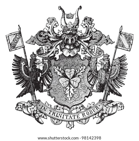 Von Bismarck - Family Coat Of Arms / Vintage Illustration From Meyers ...