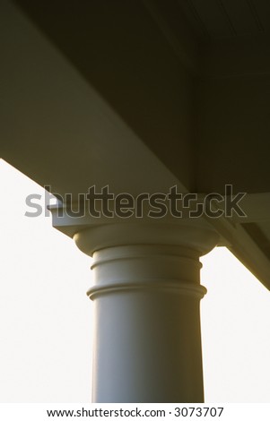 Column support of porch.