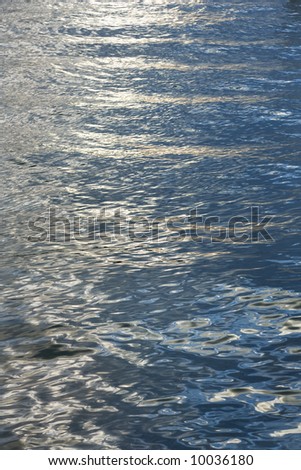 Ocean water ripples.