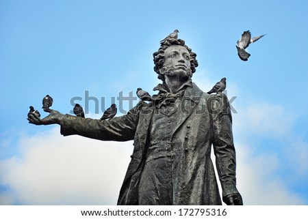 Monument to the poet Pushkin in St. Petersburg