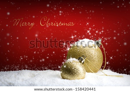 Merry Christmas - with gold ornament