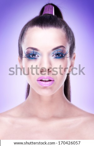 Makeup  Model with extreme makeup