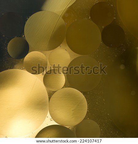Gold, Oil black gradient in the water drops background -abstract