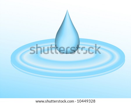 3d Droplet Of Water Falling Into Puddle Stock Photo 10449328 : Shutterstock