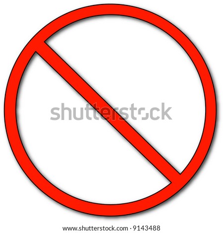 red no or not allowed symbol - vector