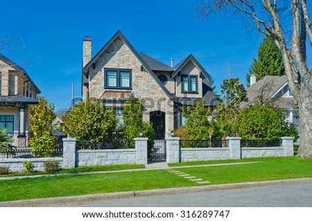 Big custom made luxury house in the suburbs of Vancouver, Canada.