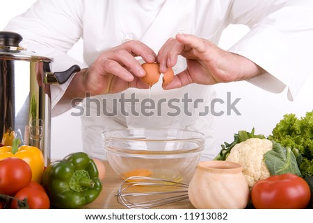 chef in the kitchen preparing the meal
