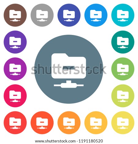 FTP remove flat white icons on round color backgrounds. 17 background color variations are included.