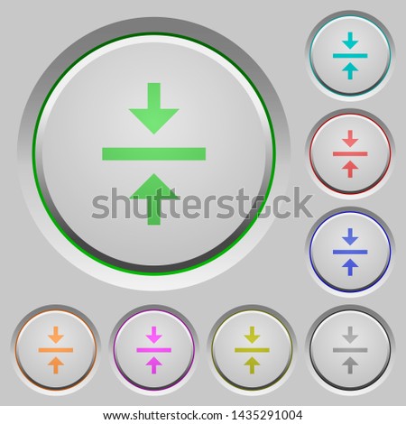 Vertical align center color icons on sunk push buttons