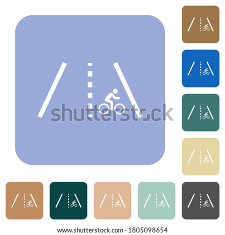 Image, Stock Photo Bike lane marks and pedestrian crossing