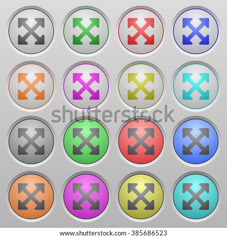 Set of Resize full alt plastic sunk spherical buttons.