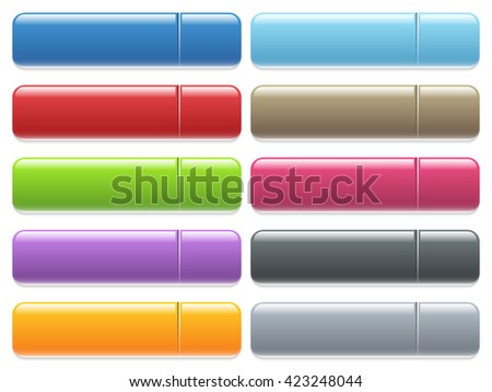 Set of blank glossy color menu buttons