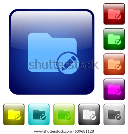 Rename directory icons in rounded square color glossy button set