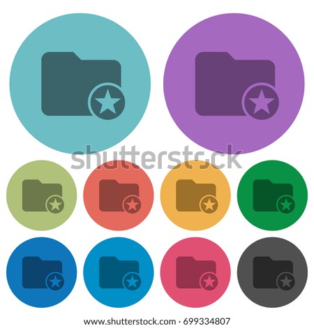 Rank directory darker flat icons on color round background