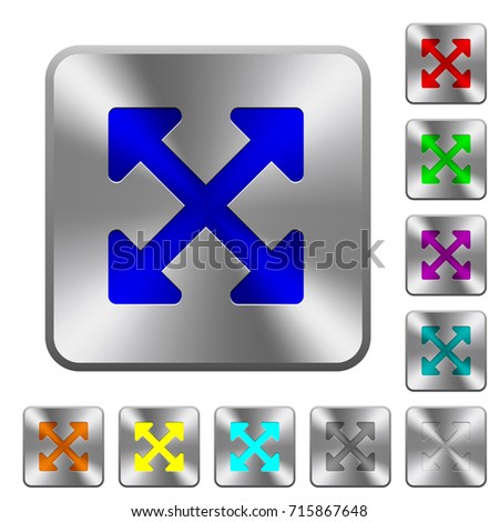 Resize full alt engraved icons on rounded square glossy steel buttons