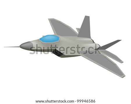 Vector graphic of an F-22 Raptor aircraft