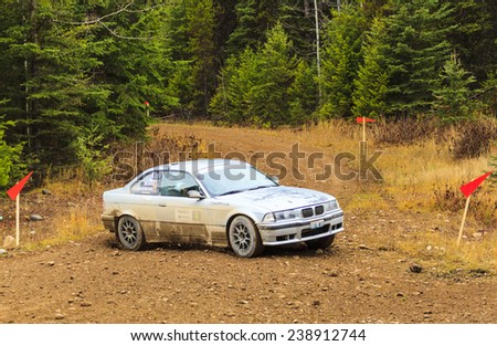 ROCKY MOUNTAIN 1/11/2014 CANADA Some of the best drivers  from Canada and the USA are competing in the Rocky Mountain. The race held in different province of Canada\'s best dirt roads for motor sport.