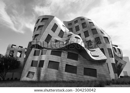 LAS VEGAS  JUN 29 2015: The innovative, landmark Cleveland Clinic building designed by  modernist architect Frank Gehry sets a high standard  about 40 million people visiting the city each year.