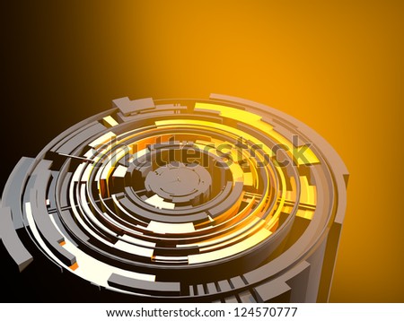 Techno background, abstract stylization of the mechanism of the future