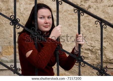 A kind portrait  of a young attractive woman