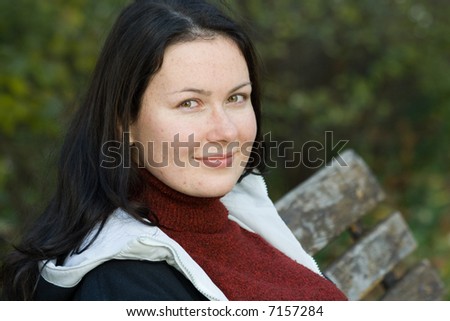 A kind portrait  of a young attractive woman