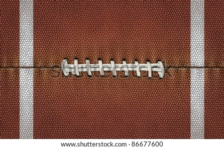 Illustration of football texture and laces to use it as a background for text or other graphics.