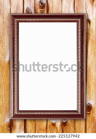 blank wood frame on wood wall background