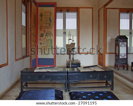 interior of traditional korean home