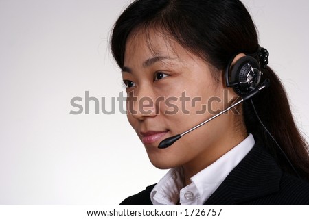 Asian female support person.