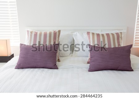 pillows on a bed Comfortable soft pillows on the bed