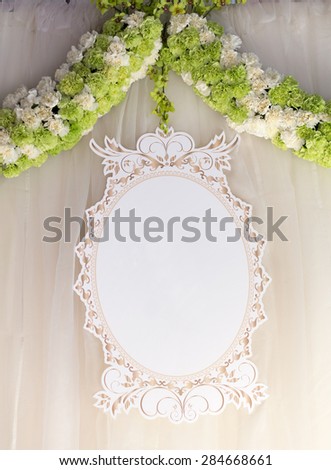 Wedding  Sign with flower