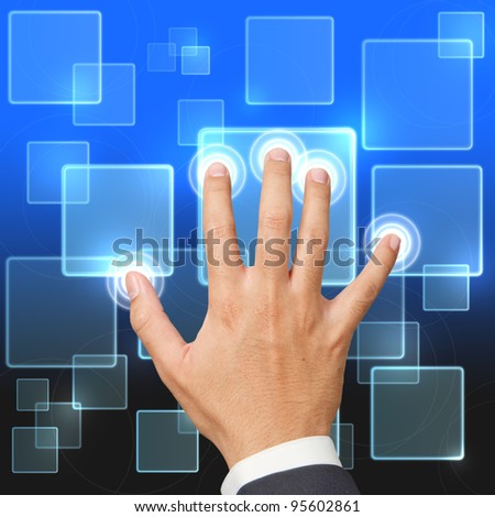 touch screen with transparent buttons