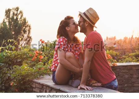 Photo of Young couple in love on the balcony