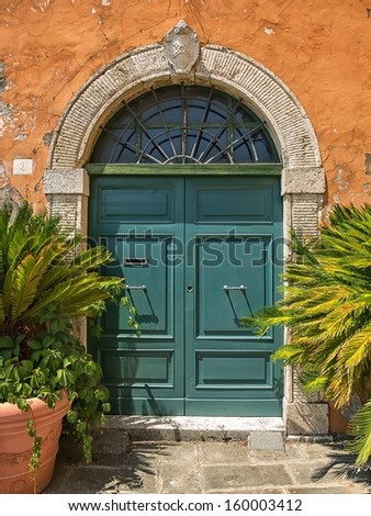 Old door of tuscany in Italy